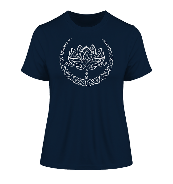 Minimalistische Lotus Blume T-Shirt | Organisches T-Shirt | Damen