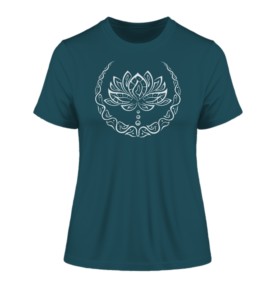 Minimalistische Lotus Blume T-Shirt | Organisches T-Shirt | Damen