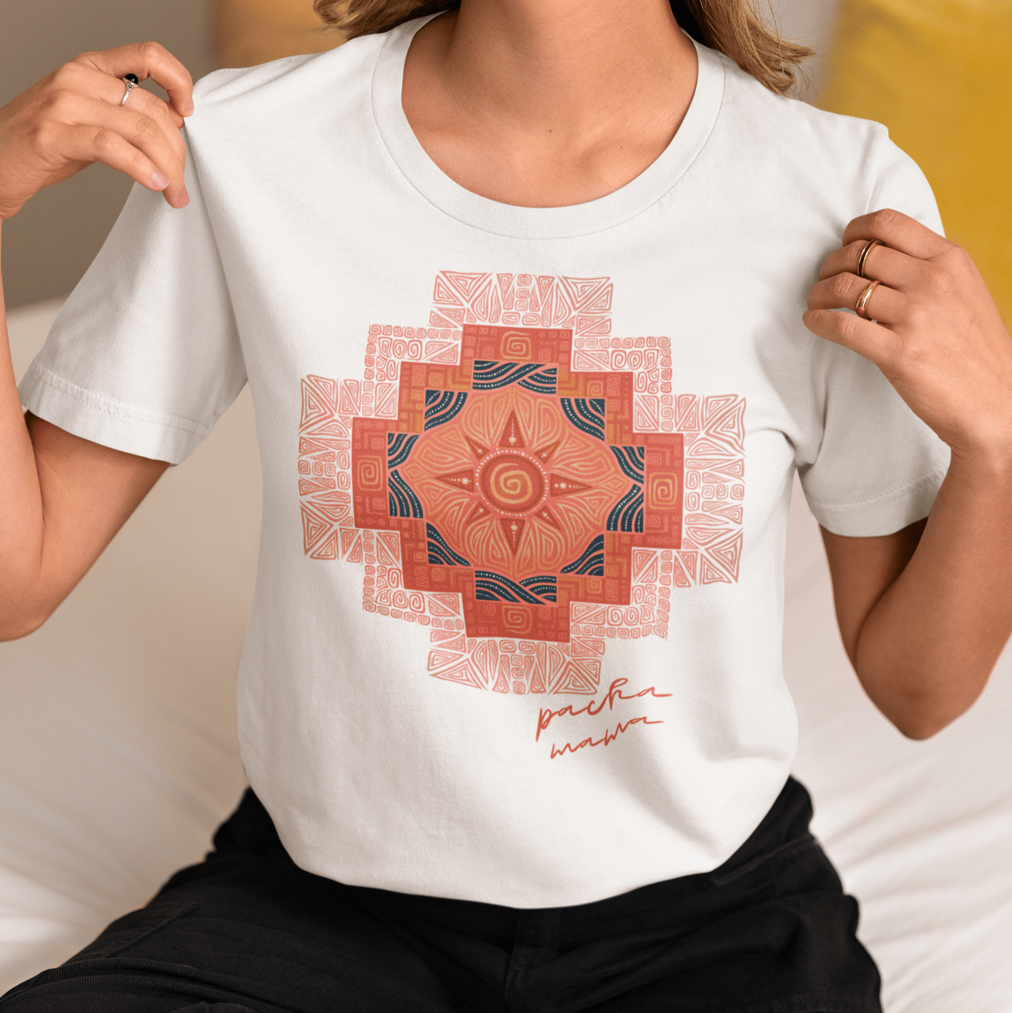 La Chakana Andenkreuz T Shirt Bio Baumwolle
