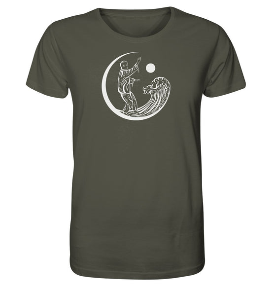 Qi Gong T-Shirt Man Chi Gong Chi Kung Kaki T-shirt